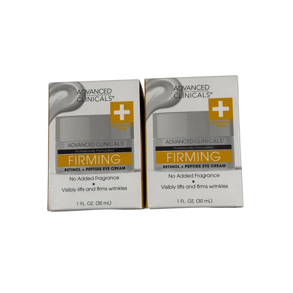 2packs Advanced Clinicals Firming Retinol Peptide Eye Cream 1oz/ea pack